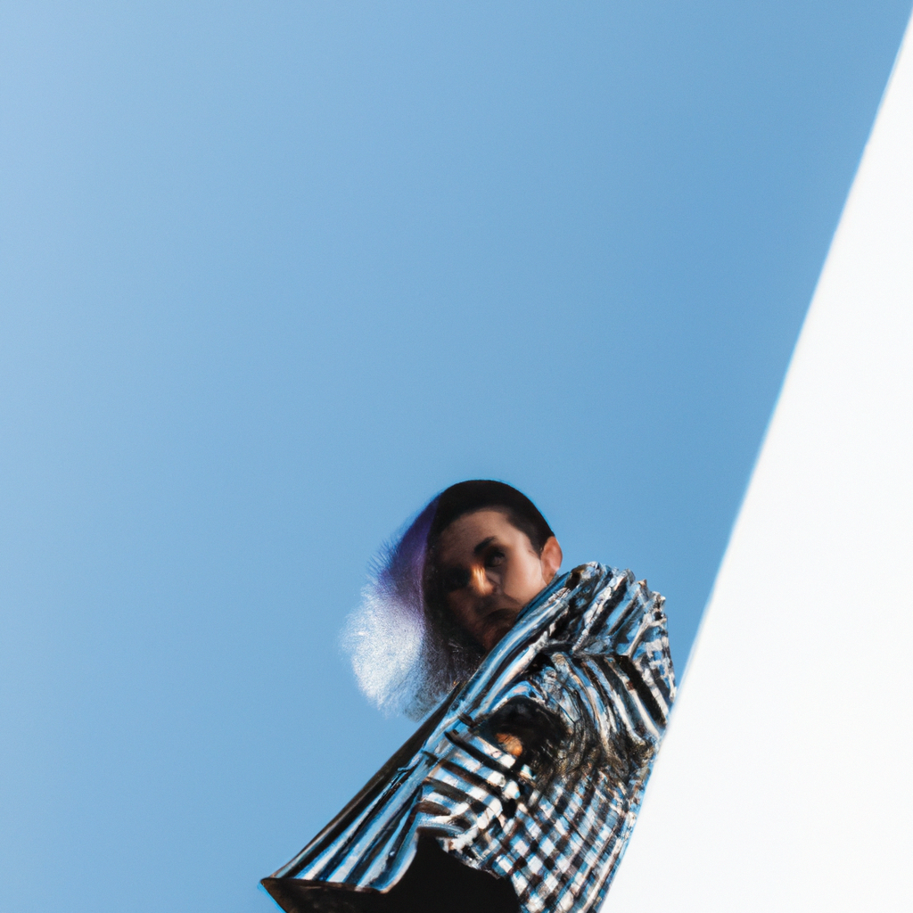 Editorial de moda urbana con sombras geométricas